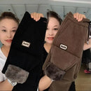 Lamb Fur Women's Winter High Waist Thickened Sweatpants Warm Slimming Casual Carrot Pants Comfortable Fit Long Trousers
