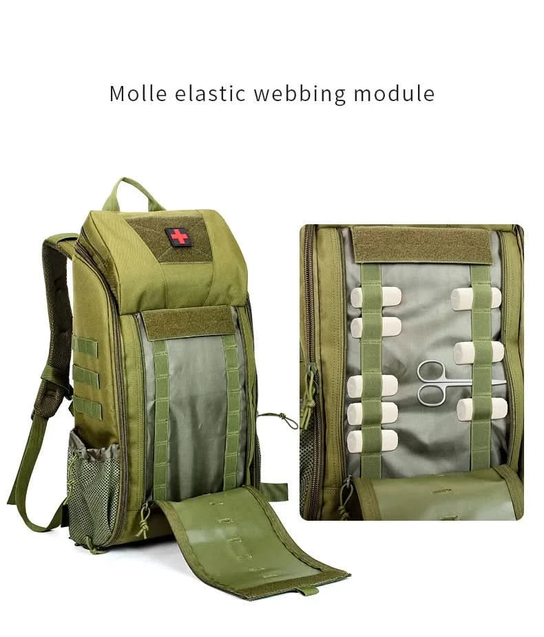Tactical Outdoor Medical Backpack Large Capacity Camping Mountaineering Backpack Emergency Bag Multi-functional Storage Bag - M & M Global