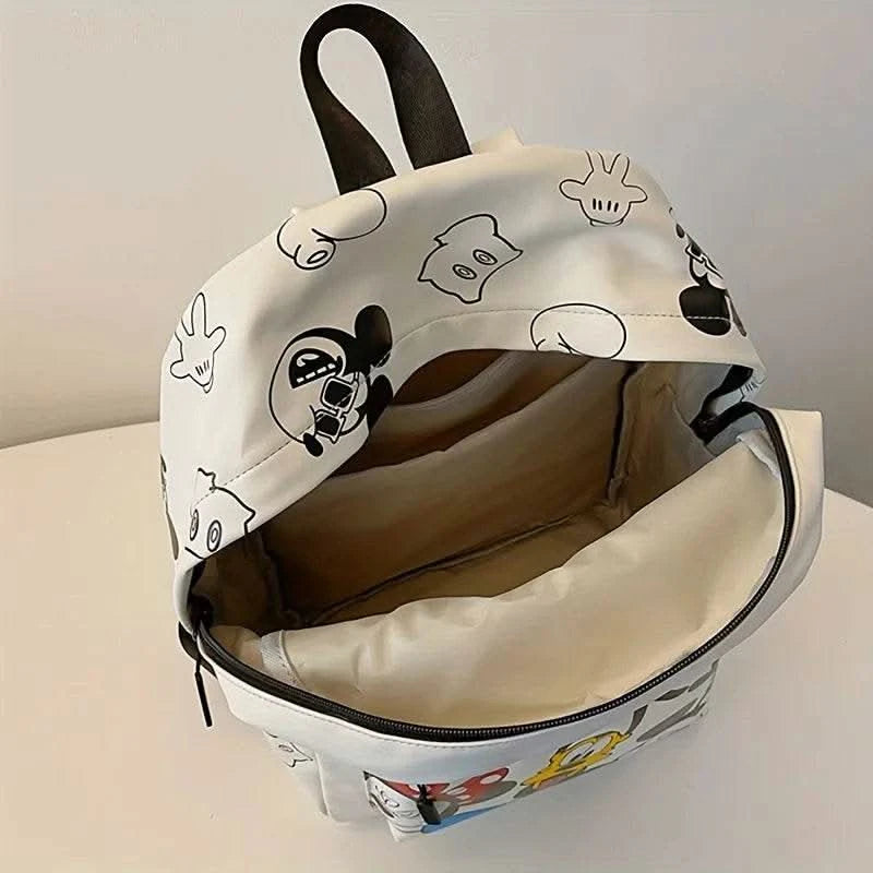 Disney Mickey PU Leather Backpack New Cute Cartoon Laptop Bag Minnie Mouse Large Capacity School Bag for Women Fashion Tote Bag - M & M Global
