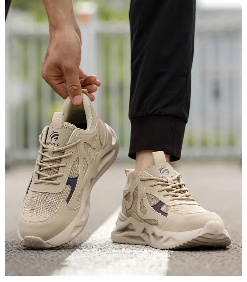 Lightweight Safety Shoes Men Work Shoes Steel Toe Work Boots Breathable Outdoor Sneakers Man Breathable Shoes Protective Boots