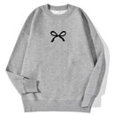 Casual Women's Sweatshirts Kawaii Bow Graphic Prints Pullover Comfortable Warm Oversize Hoodie Autumn Fleece Soft Female Clothes