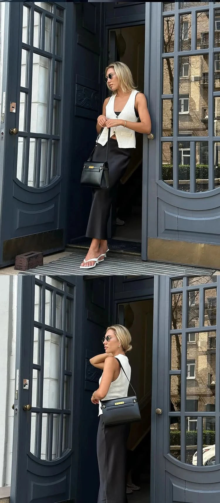 Manhattan handbag,  retro high-end feeling, underarm mailman baguette bag - M & M Global