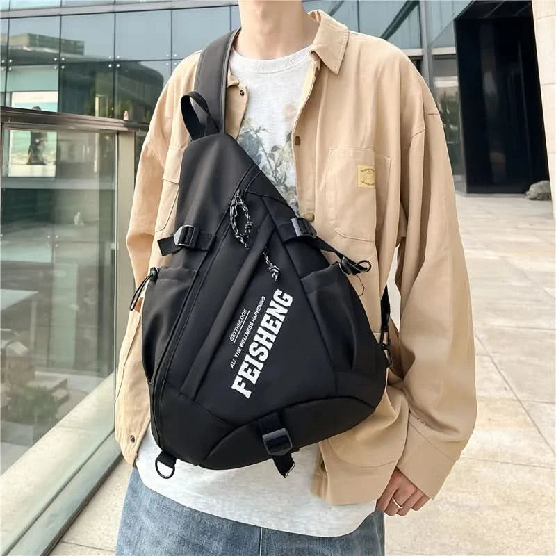 Techwear Style Outdoor Motorcycle Sport Single Shoulder Backpack Unisex Hip Hop Multifunction Chest Bag Tactical Crossbody Bag - M & M Global