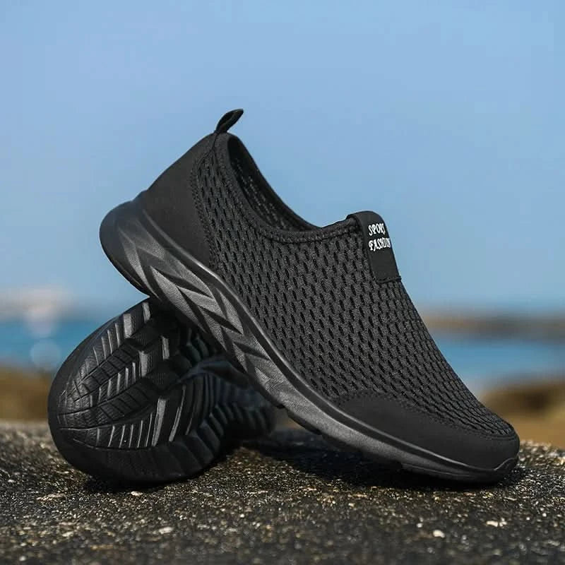 YRZL Men's Sneakers Breathable Mesh Men Casual Shoes Outdoor Non-Slip Big Size Loafers Walking Lightweight Male Tennis shoes - M & M Global