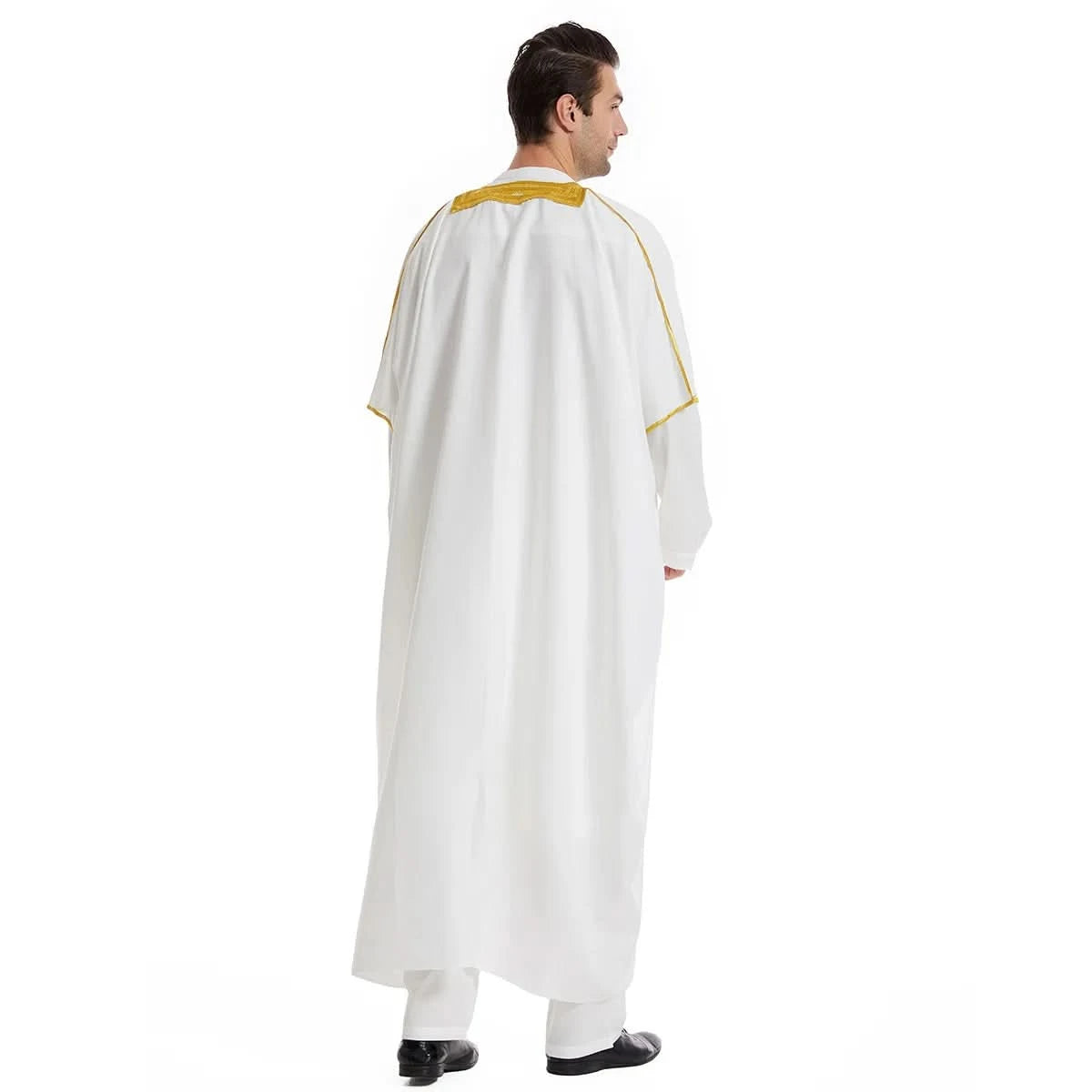 Muslim Arab Men Thobe Thawb Caftan Eid Jubba Thobe Mens Cardigan Abaya Long Dress Ramadan Robe Saudi Arab Musulman Caftan Dubai - M & M Global
