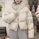 2025 New Fashion White Duck Down Jacket Hooded Women Autumn Winter Warm Over Size Casual Short Thick Outwear Female Coat