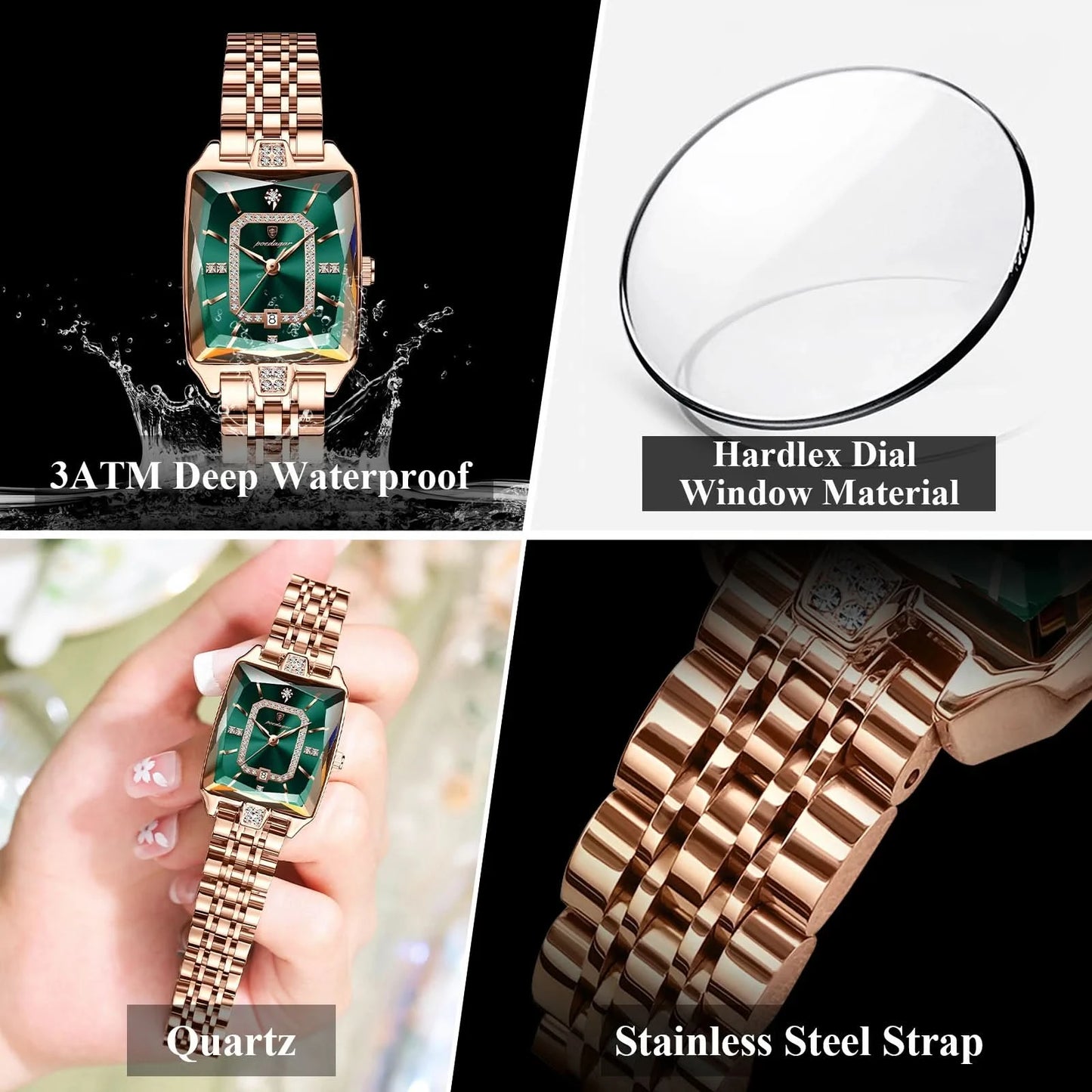 POEDAGAR Luxury Watch For Woman Waterproof Calendar High Quality Ladies Watch Stainless Steel Quartz Women's Watches Elegant+Box - M & M Global