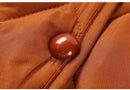 Solid Color Plus Size Seam Cotton Jacket Autumn Winter Classic 2025 Women's Clothing Zipper Sportswear Warm Long Sleeved Warm