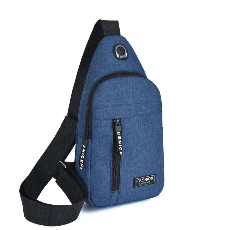 2025 New Multifunctional Chest Bag Men's Fashion Trend Oxford Cloth Shoulder Bag Korean Style Casual Waterproof Messenger Bag - M & M Global