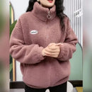 Thickened Hooded Cotton Jacket Women's Warmth Winter Coat Fleece Lined Mommy Style Outerwear Chinese Brand AE Stock