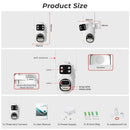 BESDER 6K 12MP Wifi Camera PTZ Dual Screen 8X Digital Zoom AI Auto Tracking Outdoor 8MP CCTV IP Camera Security Protection iCSee - M & M Global