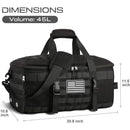 Large Tactical Duffle Bag 3 in 1 Gym Bag with Shoe Compartment Waterproof Multifunctional Travel Backpack with Wet Pocket and - M & M Global