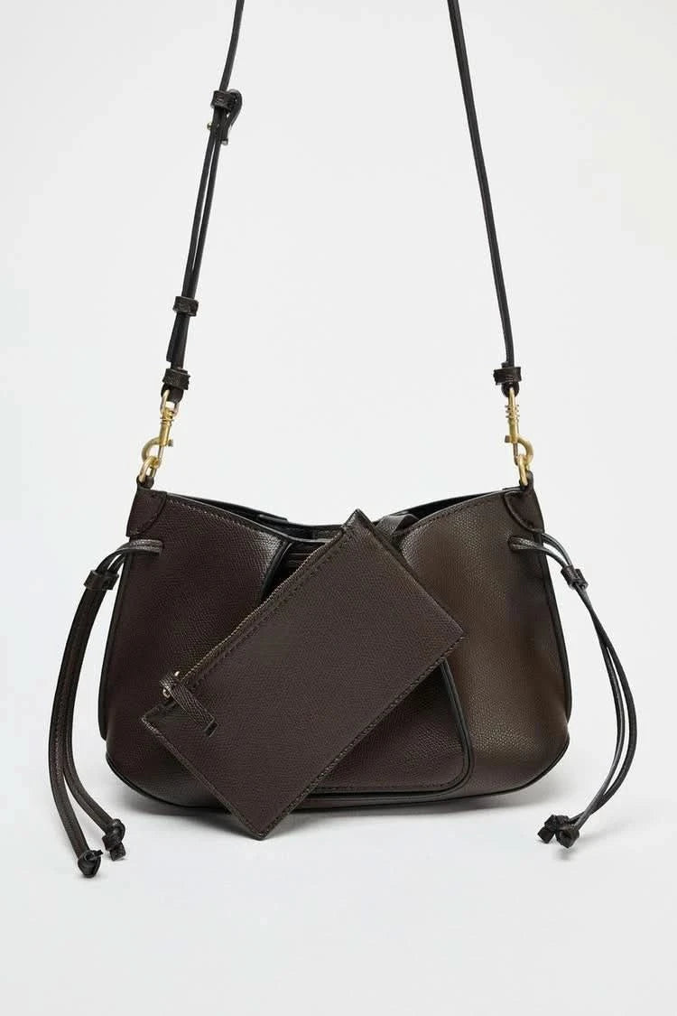 PLEATED MINI BAG, Women's Solid Color Simple Shoulder Bag, Fashionable Small Crossbody Purses, Luxury Design Handbag - M & M Global