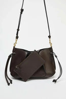 PLEATED MINI BAG, Women's Solid Color Simple Shoulder Bag, Fashionable Small Crossbody Purses, Luxury Design Handbag - M & M Global