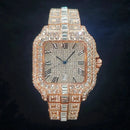 Luxury Original Brand Men Watch Fashion Bling Diamond Inlay Square Wristwatch Hip Hop Iced Out Man Jewelry Clock - M & M Global