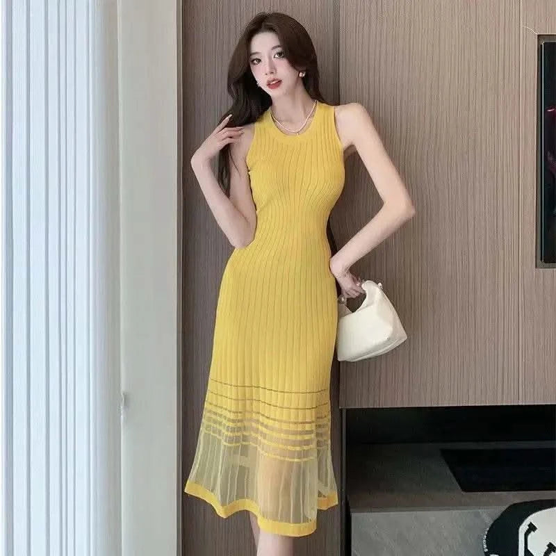 Dresses for Women Black SMidi Woman Dress Party Evening Night Club Prom Casual Youth G Fashion Summer 2024 Retro Sensual Sexy X - M & M Global