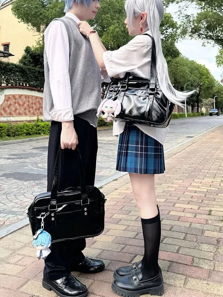 Original daily versatile jk messenger pu bags college style commuter school bags uniform bag for woman - M & M Global