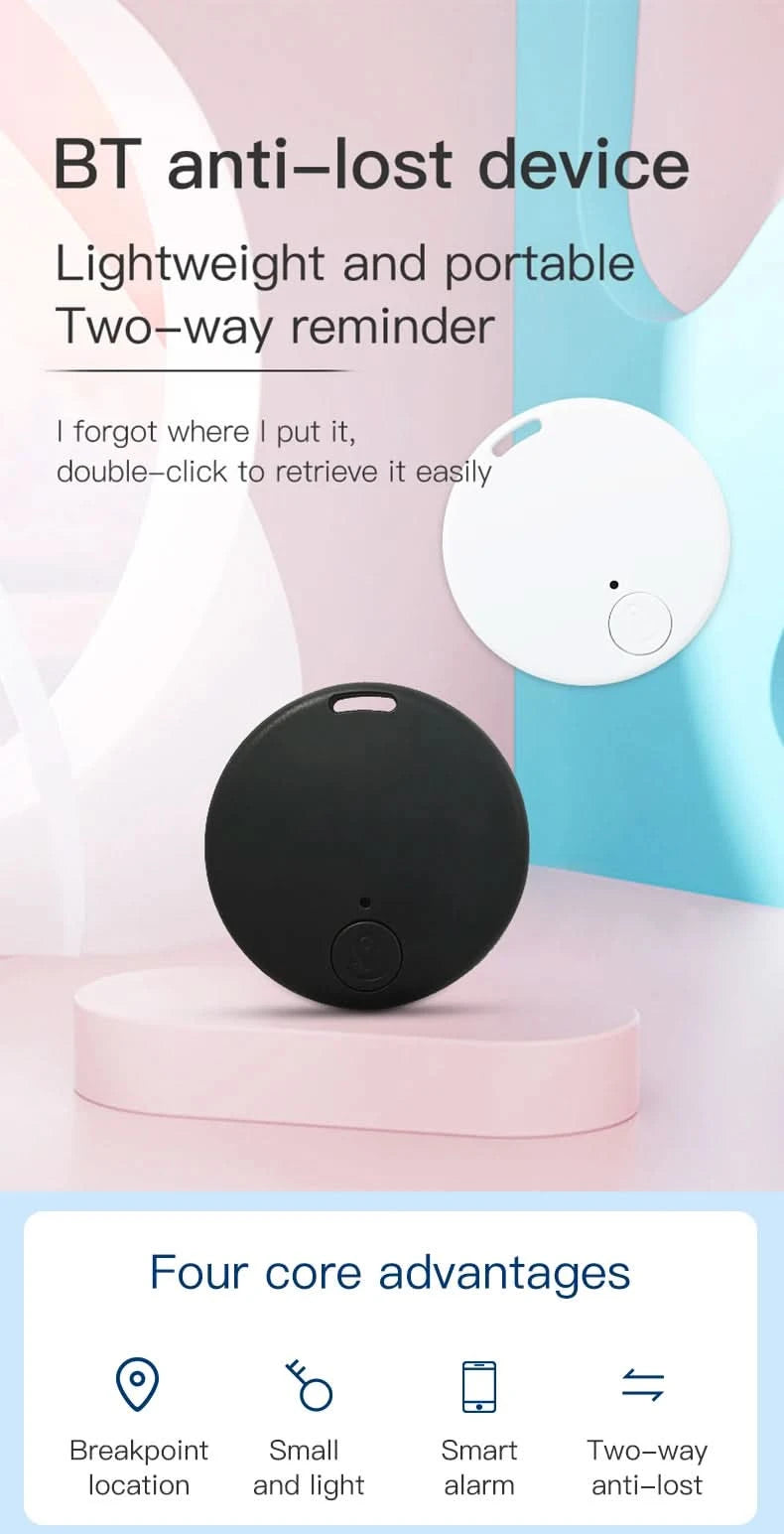 Mini GPS Locator AntiLost Alarm Wallet Keychain Smart Tag Bluetooth-Compatible Tracer Keychain Dog Pet Child Tracker Key Finder - M & M Global