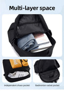 Unisex Tennis Backpack Multifunctional Badminton Racket Bags Large Capacity Sports Bagpack with Shoes Pocket Hold 1-3 Rackets