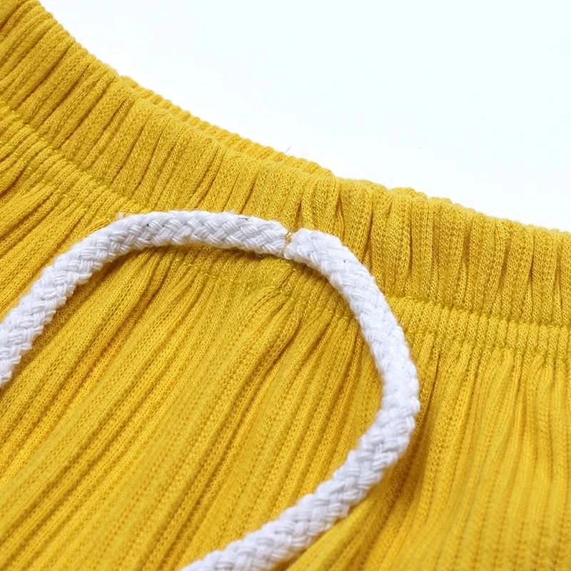 2025 New Style Baby Boy Clothes Sets For Children Kids Girls Clothes Ribbed Solid Cotton Short Sleeve Tee＋Pants Toddler Clothing - M & M Global