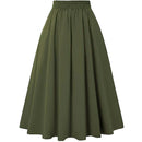 ZANZEA Women Solid Long Skirts Vintage High Waisted Pleating Jupe 2024 Summer Spring A-line Skirts Fashion Buttons Maxi Faldas