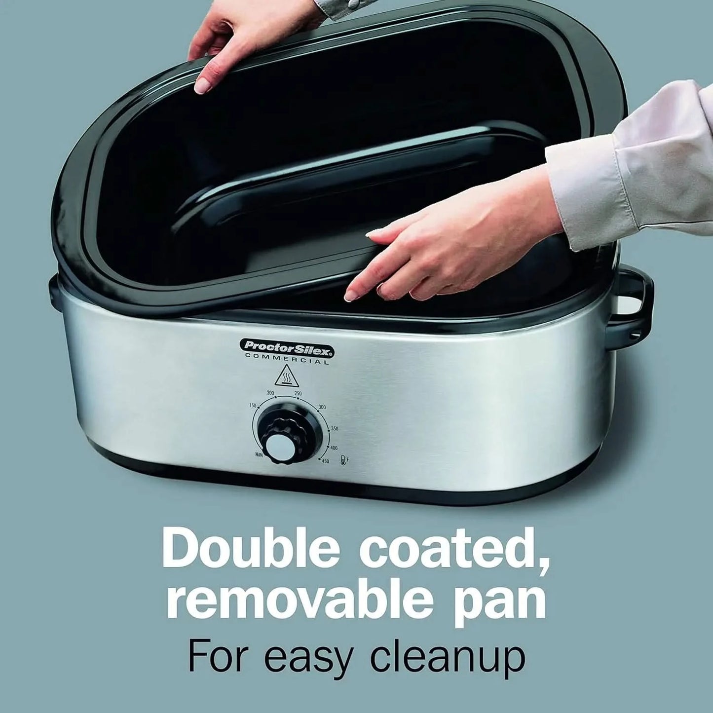 18 Quart Roaster Oven, Food Warmer, Stainless Steel (32921) - M & M Global