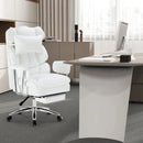 JHK PU Leather Ergonomic Office Computer Desk Chair High Back with Footrest Lumbar Support Height Adjustable For Home Office