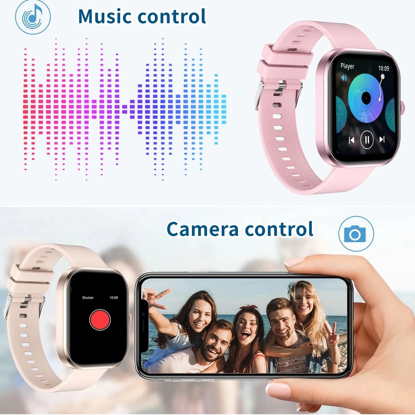 Smart Watch, Wireless Calling/dial, Multi-Sport Mode, Compatible with iPhone/Android