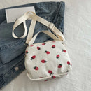 Corduroy Cartoon Shoulder Bag with Adjustable Strap Trendy Crossbody Bag Adorable Shoulder Bag Women Commute Bag - M & M Global
