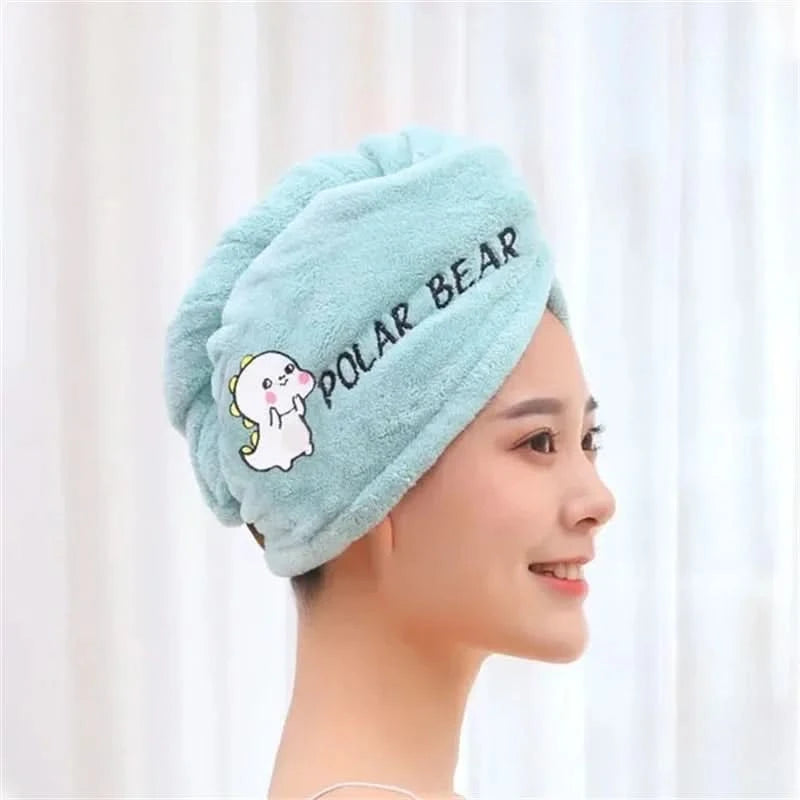 Women Hair Towel Microfiber Towel Bath Towels for Adults Home Terry Towels Bathroom Serviette De Douche Turban for Drying Hair - M & M Global
