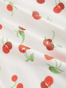 Cherry Printed Vintage Summer Dresses Y2kWomen Swing Robe Party Dress 2025 New Casual Vestidos Sexy Strapless A-Line Sundresses - M & M Global