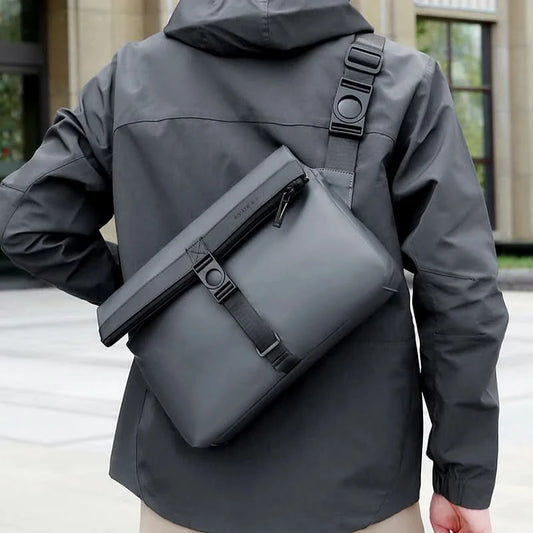 Retro business crossbody bag, large capacity, men's briefcase, shoulder bag, travel backpack - M & M Global
