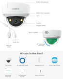 Reolink 5MP IK10 Vandal-Proof PoE Security Camera 4K Outdoor Turret IP Camera 8MP IP67 Waterproof Surveillance Cameras