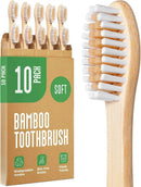 Biodegradable bamboo toothbrush 10 packs, environmentally friendly, compostable natural wooden toothbrush - M & M Global