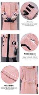 Ladies Lamb Velvet Jacket Autumn Winter Style Versatile Medium Length Spring Fashionable Windbreaker New Women's Clothing