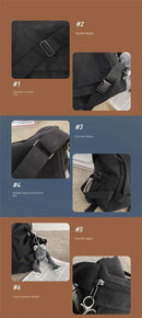 Canvas Messenger Bag Ladies Big Capacity Handbags Shoulder Bag Youth Girls Student School Bags Fashion Men Crossbody Bags Bolsos - M & M Global