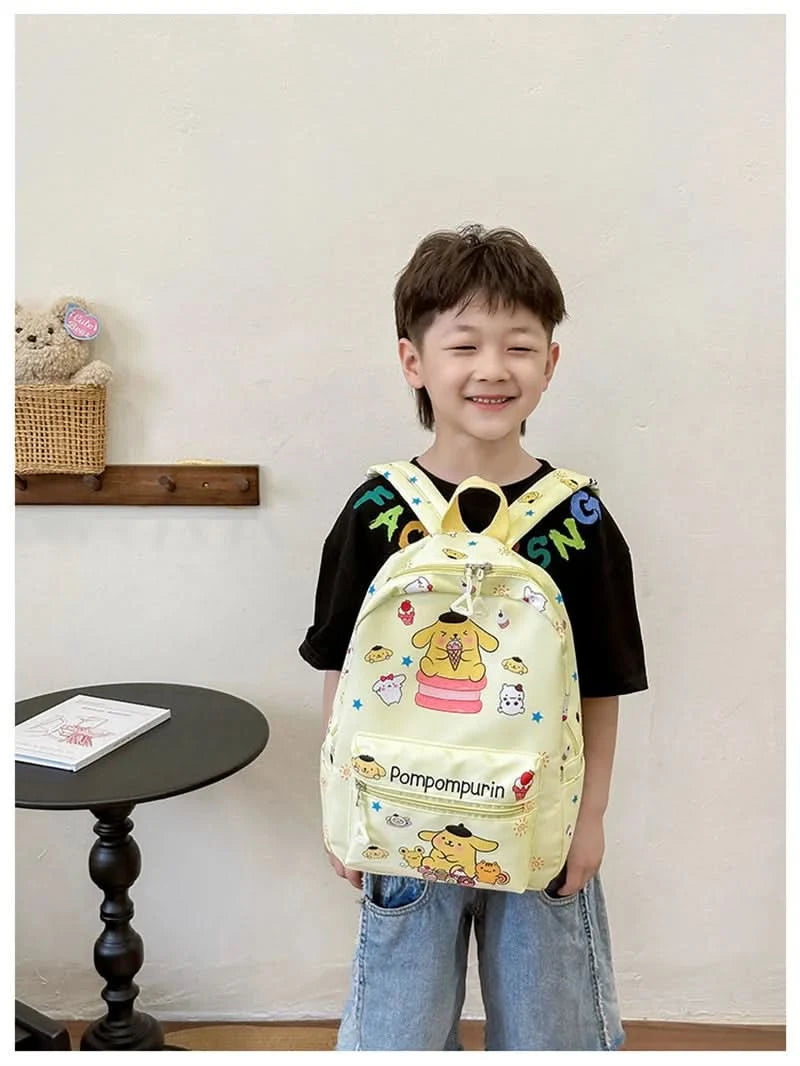 Sanrio Kuromi Hello Kitty My Melody Cinnamoroll Cartoon Backpack Cute Pompom Purin Pochacco School Bag For Adults Kids Sac A Dos - M & M Global