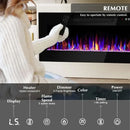 Authenticity guarantee.Fireplace tv Stand with 36 inch Fireplace Up to 80" TVs,LED Light Entertainment Center and Storage, 70" M