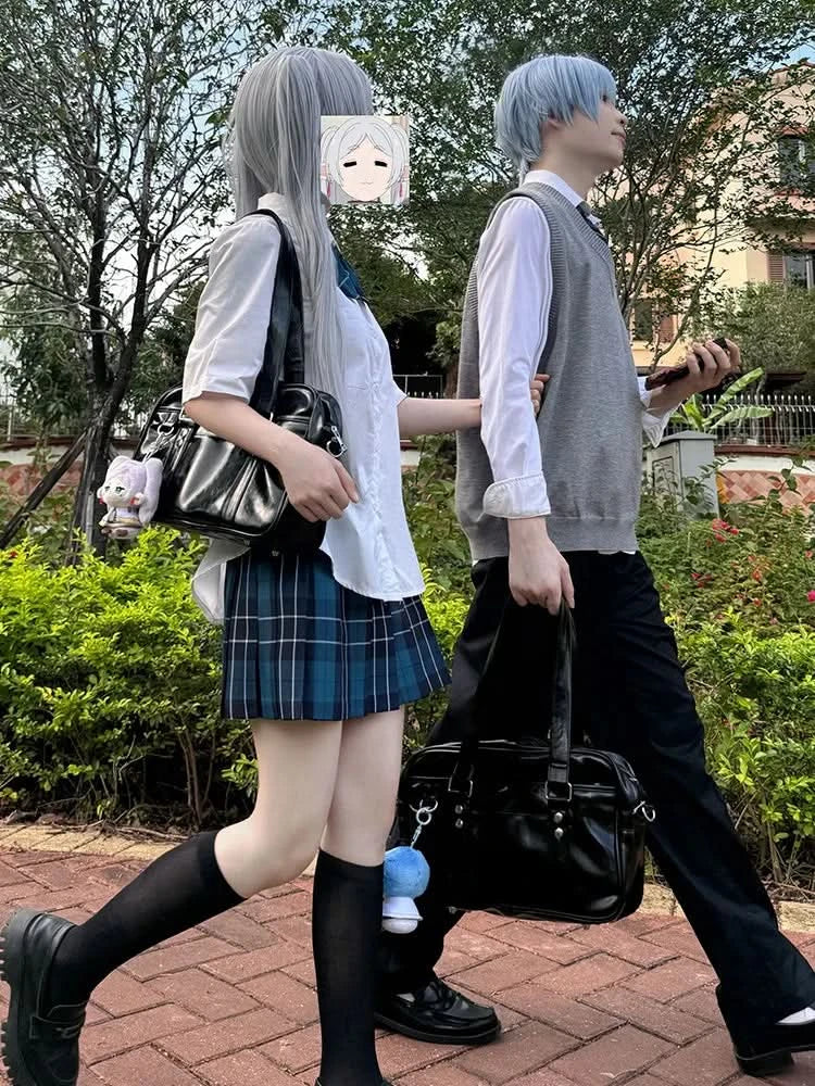 Original daily versatile jk messenger pu bags college style commuter school bags uniform bag for woman - M & M Global