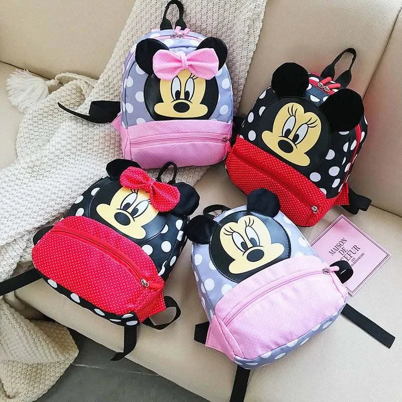 Disney Cartoon Backpack For Baby Boys Girls Minnie Mickey Mouse Children Lovely Schoolbag Kindergarten Schoolbag Kids Gift - M & M Global