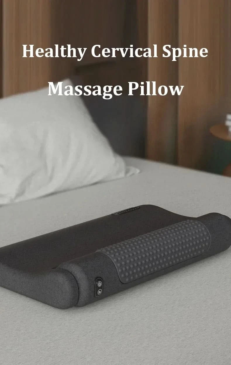Heating Vibration Neck Massager Electric Cervical Pillow Back Traction Relax Sleeping Shoulder Neck Trapezius Muscle Massager - M & M Global