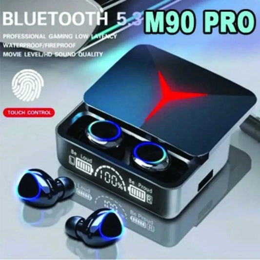 M90 Wireless Headphones TWS Bluetooth Touch Control Earphones Sport Earbuds Hifi Stereo Gaming Headset With Mic For smartphone - M & M Global
