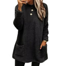 2024 Women Winter Warm Hoodie Coat Streetwear Fleece Pocket Thinken Sweatershirt Autumn Female Casual Loose Outfits Hoodie Tops