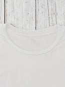 Fashionable Letter Cartoon Print Women'S Round Neck T-shirt  Simple Design Comfortable And Breathable Suitable For Daily Leisure