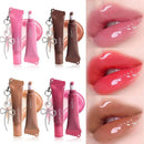 New Hydrating Mirror Lip Gloss Moisturizing Shiny Lipstick with Bow Keychain Lip Makeup Beauty Cosmetics