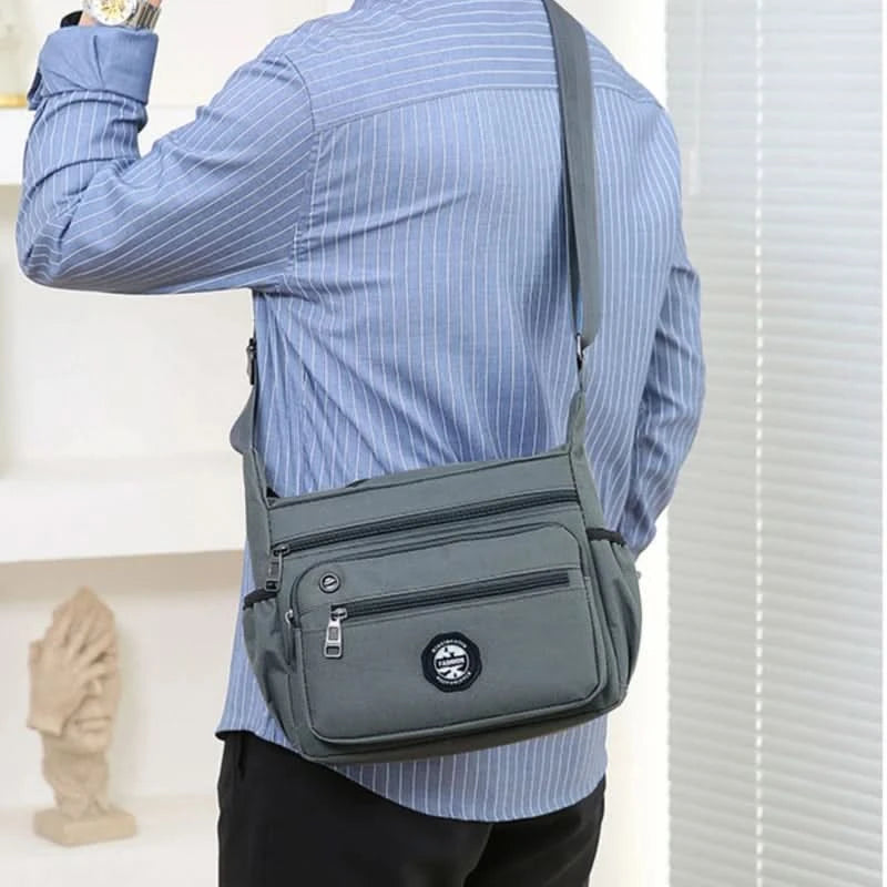 Men's Messenger Bag Crossbody Shoulder Bags Men Large Sling Pack For Work Business Waterproof Oxford Packs Satchel Purse - M & M Global