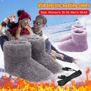 Electric Heater Shoes Men Women Winter Warm Snow Boots Foot Warmer Plush Heating Rechargeable Slippers Electric Heated Slippers