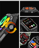Rugged Military Smart Watch Men For Android Ios IP67 Waterproof Sport Fitness Ai Voice Bluetooth Call Smartwatch 2024 New