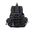High Quality Korean Style Backpacks Drawstring Design Large Capacity Casual Bookbags Soft Flat Stripe Tote Bags - M & M Global