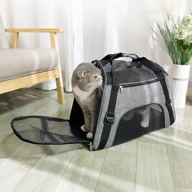 Portable Dog Cat Carrier Bag Pet Puppy Travel Bags Foldable Cats Handbag Travel Pet Bag Transport Bag - M & M Global